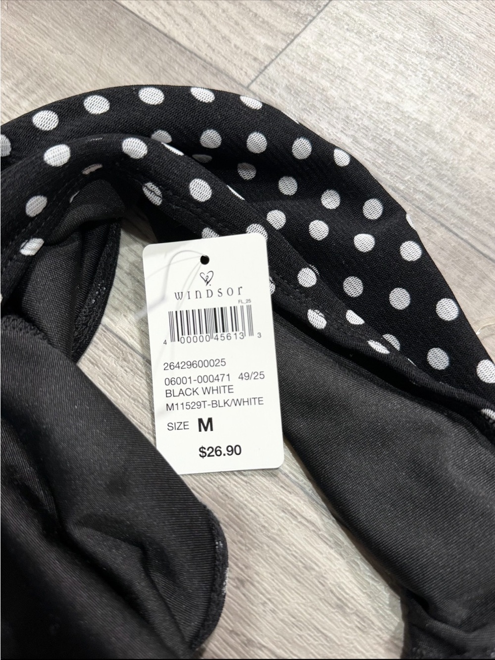 Windsor Black & White Polka Dot Scarf - Women's Accessory
